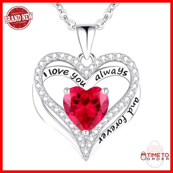 sterling silver necklace heart necklace for her Sterling Silver Heart Pendant Necklace Elegant Romantic Gift for Her